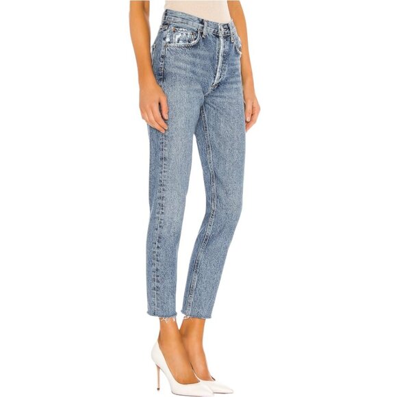 Agolde Jamie High Rise Classic Straight Leg Jeans Size 26 In Livestream Faded - Picture 4 of 16